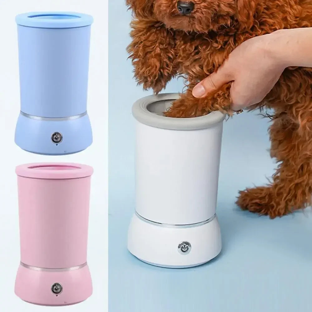Electric Automatic Dog Paw Cleaner and Massager with USB Charging for Small, Medium, and Large Breeds