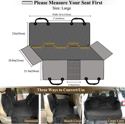 Dog Seat Cover Dog - Black