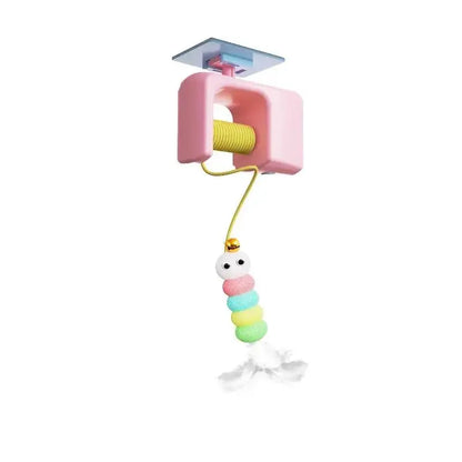 Interactive Retractable Bungee Cat Kitty Toy , Automatic Hanging Door Cat Toy, USB Rechargeable