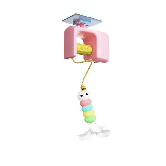 Interactive Retractable Bungee Cat Kitty Toy , Automatic Hanging Door Cat Toy, USB Rechargeable