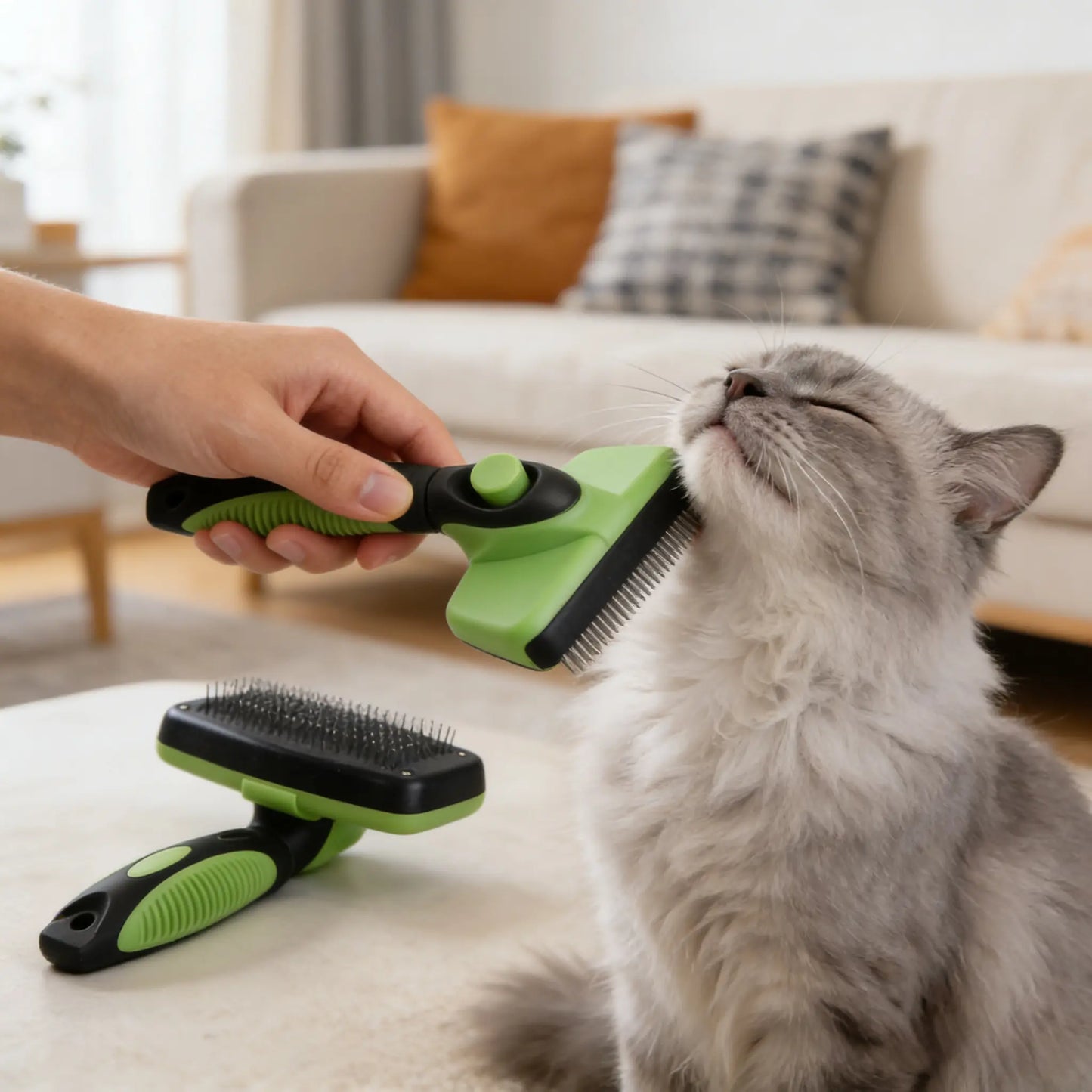 Self-Cleaning Pet Slicker Brush