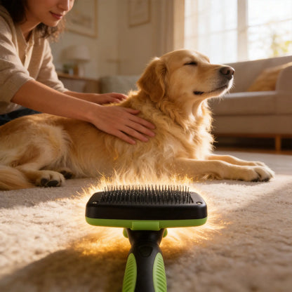 Self-Cleaning Pet Slicker Brush
